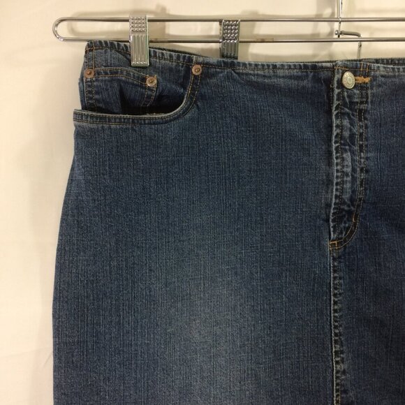 Old Navy Vintage Y2K Denim Skirt 5 Pocket Style Medium Wash Above Knee Size 20 - Picture 4 of 4